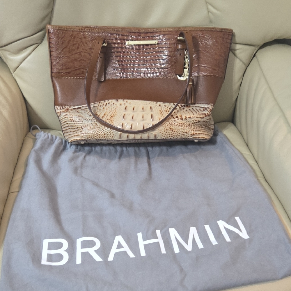 Brahmin Elegant Brown and Tan Tote